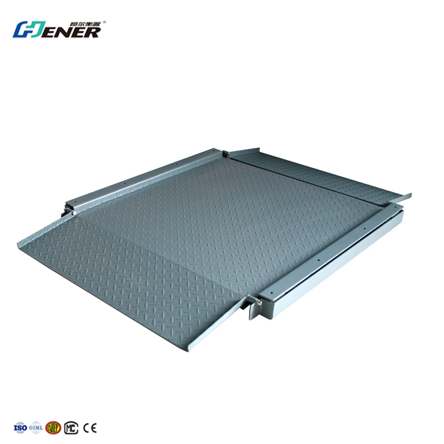 Báscula de piso industrial resistente con indicador LCD